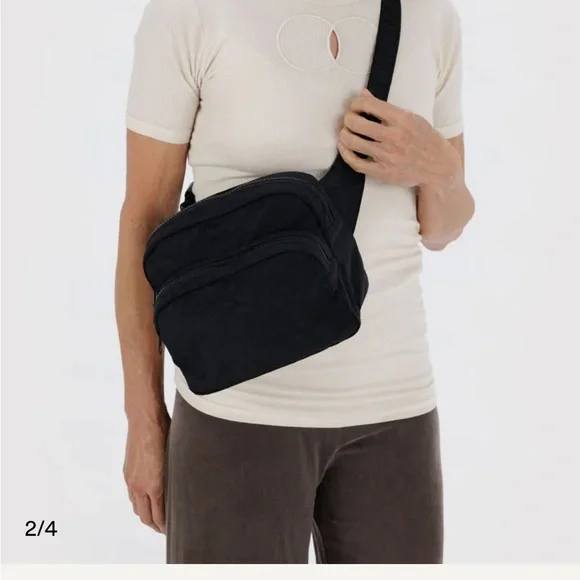 NWT BAGGU Black Belt Bag - Picture 5 of 6